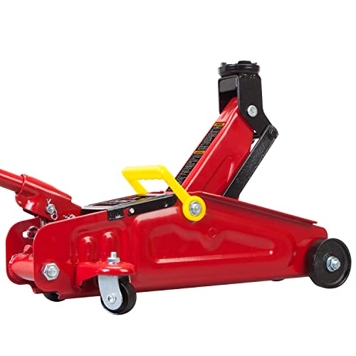 Big RED 1.5 Ton Hydraulic Trolley Service/Floor Jack with Blow Mold Case - size: 1.5 Ton (3,000 lb) with case, style: Steel