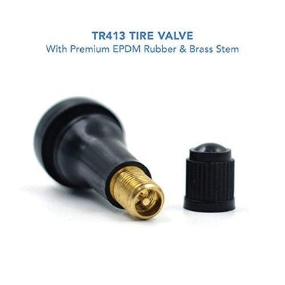 CKAuto TR413 & TR414 Snap-in Rubber Valve Stems(100Pcs/Bag/Style)