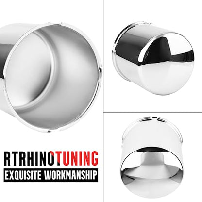 RTrhinoTuning 4PCS 3.27" 83mm Push Through Center Caps Wheel Hub Caps for Truck Trailer Wheel Rim, 3.27" Hub, 3.5" H Sliver Hubcap - color: Chrome, size: 3.27" Center Hole, 3.5" Height