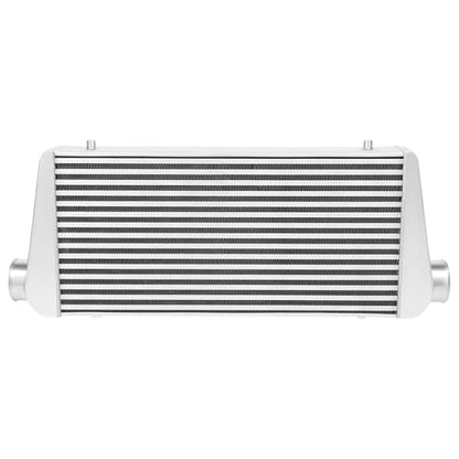 3 Inch Inlet/Outlet Diameter, Universal Aluminum Intercooler 31x12x4 inch, Turbo Front Mount Universal Aluminum Intercooler Cooling Kit - size: 31x12x4