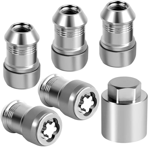 Wheel Lock Lug Nuts Kit Compatible with Jeep Wrangler JL 2018-2024 Gladiator JT 2020-2024 Replace 82215711 Wheel Locks Locking Lug Nuts Set