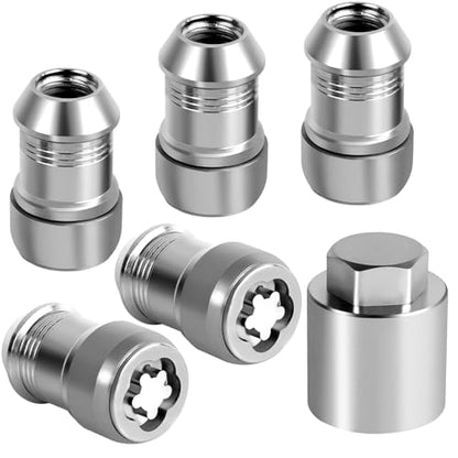 Wheel Lock Lug Nuts Kit Compatible with Jeep Wrangler JL 2018-2024 Gladiator JT 2020-2024 Replace 82215711 Wheel Locks Locking Lug Nuts Set
