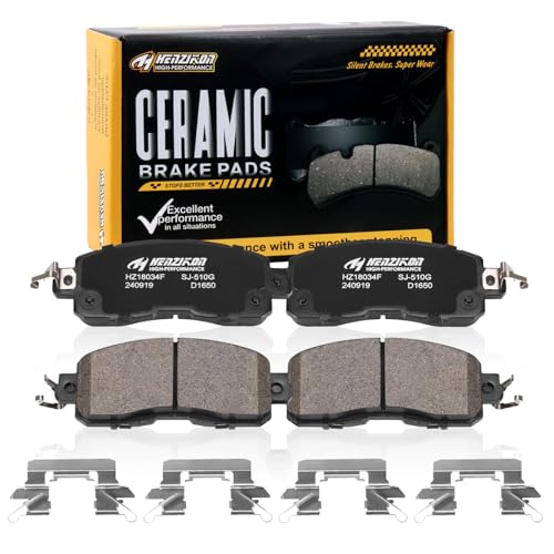 HYFTJYZ Ceramic Front Brake Pads Set Compatible with 2013 Nissan Altima SV/Base/SL,For 2014-2025 Altima (All Models),For 2014-2017 Nissan Leaf (D1650) - color: HZ1650