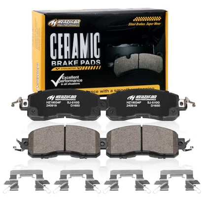 HYFTJYZ Ceramic Front Brake Pads Set Compatible with 2013 Nissan Altima SV/Base/SL,For 2014-2025 Altima (All Models),For 2014-2017 Nissan Leaf (D1650) - color: HZ1650