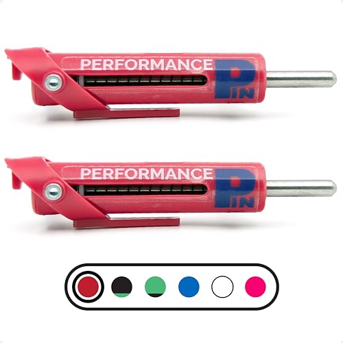 The Original Drop Set Pins for Gym | One More Rep with Weight Stack Pins | Instant Transition to Lower Weights for More Reps | Proudly Made in America | 5/16" Pin - color: RED