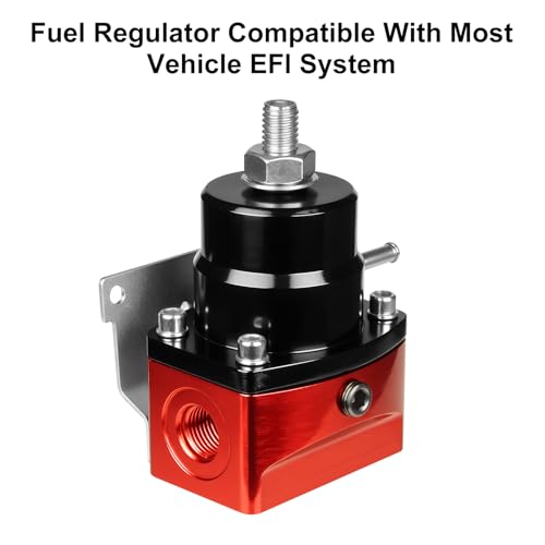 Fuel Pressure Regulator, 20-120PSI 6AN EFI Bypass Return Adjustable, with Replacement Spring(20-75PSI, 75-120PSI)