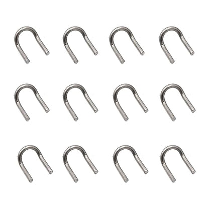 Universal Motorcycle Exhaust Springs Fasteners, Exhaust Pipe Muffler Spring Hook Tool, Stainless Steel Exhaust Spring Welding Hook Fasteners Set of 12 (Silver) - color: Silver 12 Pack
