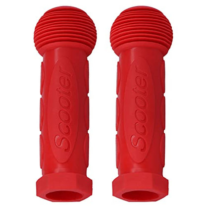 Kids Scooter Handle Grips Replacement Handlebars for 2/3/4 Wheels Child Kick Scooters Bike Rocking Car Push Cart, 9 Color Available, 2-Pack - color: Red