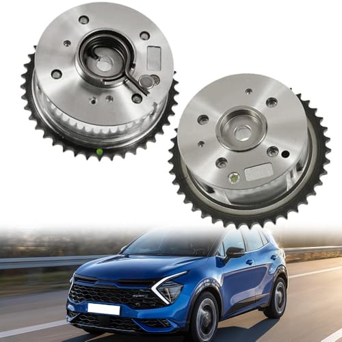 24350-2G750 24370-2G750 2pcs Camshaft VVT Gears Intake & Exhaust Timing Cam Gear Fit for Hyundai KIA Sportage Tucson Optima Santa 2.2L 2.4L 3.3L - color: 243502G750