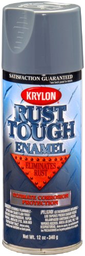 Krylon (K09206-6 PK 'Rust Tough' Machinery Gray Rust Preventive Enamel - 12 oz. Aerosol, (Case of 6) - color: Gray, size: 1 Count (Pack of 6)