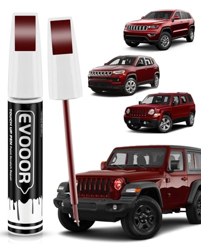 PRP/JRP Deep Cherry Red Crystal Pearl Touch Up Paint Compatible with JeepExact Match 2 in 1 Touch up Paint for Chips and Nicks Repair - color: Deep Cherry Red Crystal Pearl(PRP/JRP) Compatible with Cherokee/Compass/Grand-Cherokee/Patriot