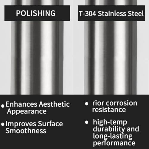 3 Inch Exhaust Pipe, T304 Stainless Steel (SS Tubo), Flared & Slotted End, Polished Finish, 17.3” Length, 3” OD-to-ID Adapter, Thickened Wall Straight Tubing for Car Truck Exhaust System - size: 3"-17.3"