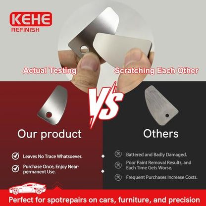 Automobile Spray Paint Point Repair Scraper,Carbide Tungsten Repair Shark Scraper Tool Paint File for Edge Banding, Denibbing, and Spot Repair - color: 90°& Curved