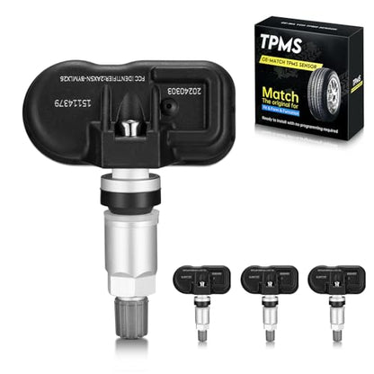 BDFHYK 315MHZ TPMS Sensors Compatible with Chevy GMC, Compatible with Cadillac GM Tire Pressure Monitoring System Replaces# #15114379 15122618 8151226180 4 Pack - style: 15122618