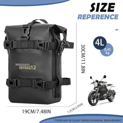 MRSXXNTY 【2 Pcs】 Motorcycle Crash Bar Bag 4L Bumper/Anti-Fall Bar Luggage Bag Motorcycle Frame Bag Side Bag Waterproof Wear-Resistant and Durable Comes With Shoulder Strap Black (Black 2Pcs) - color: Black 2Pcs