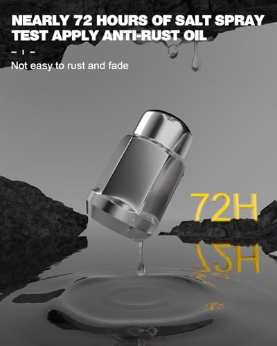 GAsupply 20pcs M12x1.25 Lug Nuts Chrome, 1.38" Tall 3/4" 19mm Hex Cone Seat - color: Silver, size: M12x1.25, style: 20 Pack