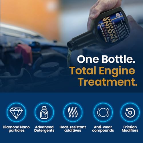 Safe & Effective - Engine Oil Additive/Treatment, Diamond Nano-Lube by BestLine Racing. Reduces Friction Up to 60% – For Gas & Diesel Engines – More Power, Engine Life & Fuel Economy