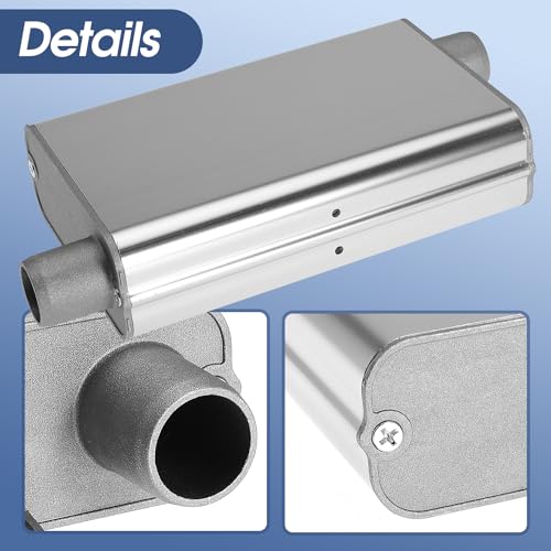 24mm Exhaust Muffler Pipe Upgraded for Chinese for Eberspacher Diesel Heaters Air Compressor with 2 clamps and screws, Silver - color: Silver