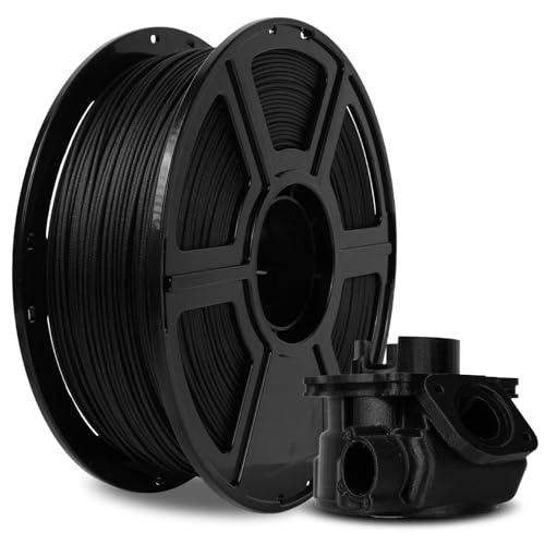 FLASHFORGE Carbon Fiber PETG Filament 1.75mm, Carbon Fiber PETG 3D Printer Filament, 1KG Spool Dimensional Accuracy +/- 0.02mm, Lightweight & Heat-Resistant & Moisture Free (Black) - color: Black, size: PETG CF