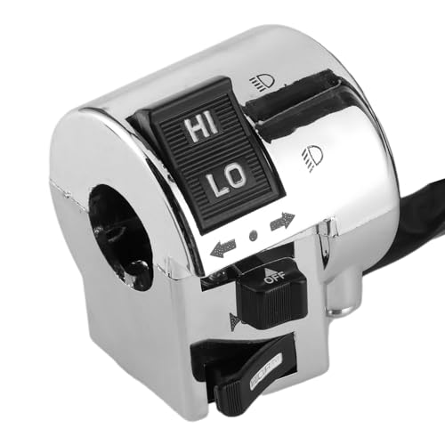 Motorcycle Handlebar Switch Assembly 25mm, Left & Right Pair Control Unit with Turn Signal, Horn, Headlight High/Low Beam for Scooter Moped ATV UTV