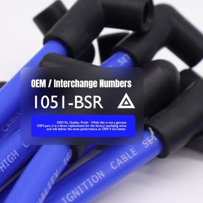 9 PCS Spark Plug Wires Set 10.5mm Electronic Ignition Cables - style: 10.5mm