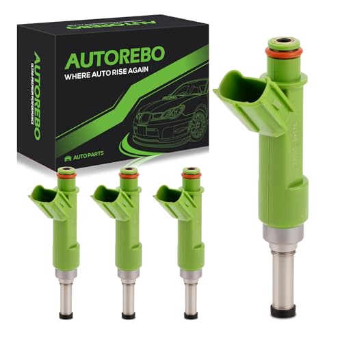 Fuel Injectors Set of 4 Compatible with Lexus ES300h Scion tC Toyota Avalon Camry Highlander RAV4 Sienna Venza 2.5L 2.7L L4 Flex Gas # 23209-09175 FJ1069 23209-39175 842-12376 23250-0V010 23250-05010 - size: 1069