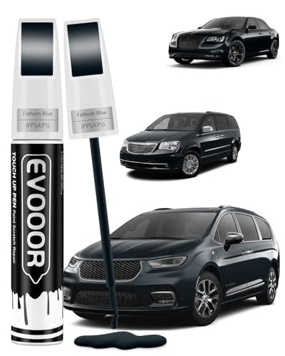 Fathom Blue(PPS/LPS) Touch Up Paint Compatible with Chrysler Exact Match 2 in 1 Touch up Paint for Chips and Nicks Repair with 2pcs Disposable Micro Applicators - color: Fathom Blue(PPS/LPS)