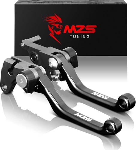 MZS Black Dirt Bike Brake Clutch Levers Adjustable Foldable Pivot Short Set - color: Black, size: CRF250R/CRF450R/CRF250RX/CRF450RX