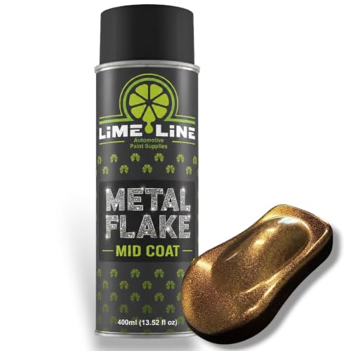 LiME LiNE Metal Flake Midcoat Automotive Grade Sparkle Spray Paint - No Equipment Needed - Finish with 2K Clearcoat (Bronze, 1. Spray Paint Only) - color: Bronze