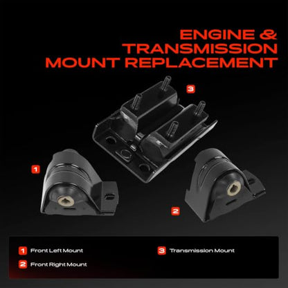 A-Premium Engine Motor Mount and Transmission Mount Kit, Set of 3