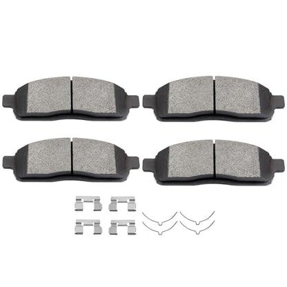 SCITOO Semi-Metal Brake Pads, 4pcs Front Brake Pads Brakes Kits - size: Front D1083 [4PCS]