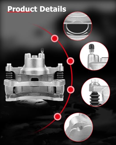 cciyu Front Right Passenger Disc Brake Caliper Assembly w/Bracket 18B5033 - size: Front Right[18B5033 ]