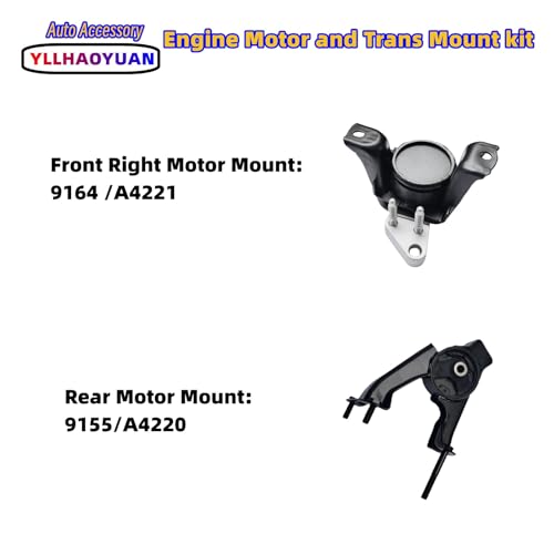 Yllhaoyuan Engine Mount Kit for 2003-2008 Corolla 1.8L - size: 2003-2008 Corolla 1.8L