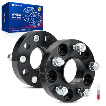 KAX 5x4.5" Hub-Centric Wheel Spacers 1 inch for Nissan Altima - color: Black, size: 5x4.5" -66.1mm- M12x1.25- 1" thick