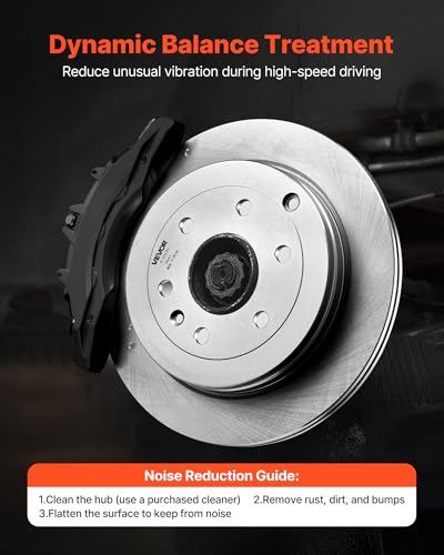 VEVOR Front & Rear Brake Kit Compatible with 2008-2017 Buick Enclave, 2009-2017 Chevrolet Traverse/2007-2010 Saturn Outlook, 2007-2016 GMC Acadia/2017 GMC Acadia Limited, Hollow Brake Rotors Pads Kit - size: R-55150 + R-55151