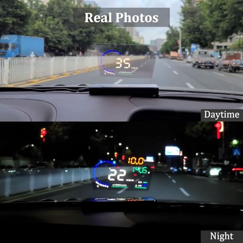 wiiyii Heads Up Display for Cars,Digital Speedometer fos Car,Car HUD A8