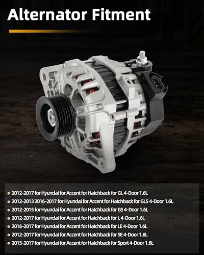 OCPTY Alternator for Hyundai for Accent 2012-2017,for Kia for Rio 2012-13