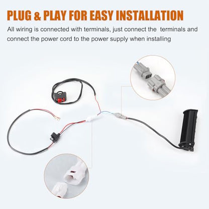 Motorcycle LED Light Bar & ON-Off Switch Headlight kit for CRF110 CRF250F KLX110 TTR110 TTR110E RM85 YZF450 60W Motocross LED Light Kit Universal for 7/8" 22mm Handlebars Pit Dirt Bike Plug and Play