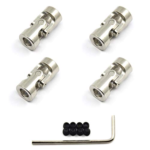 4 Pcs 6mm to 6mm Universal Joint Shaft Coupling for Motor - size: 6-6mm
