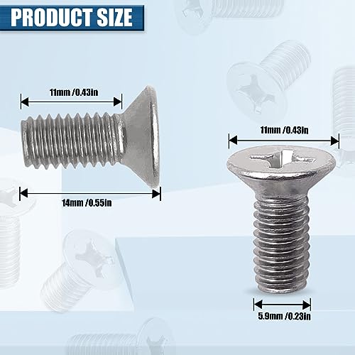 16Pack Stainless Steel Brake Disc Rotor Screws, Stainless Steel Retaining Screws for Front and Rear By Mission Automotive, Compatible with for Honda, Acura, Hyundai and Kia Models - color: 16 PCS Silver