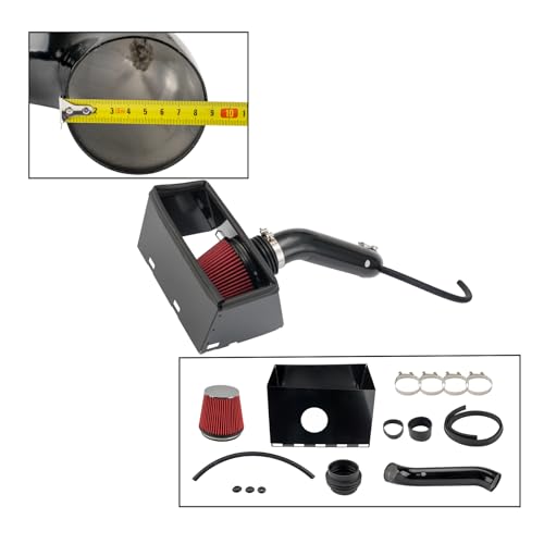 KAX 3.5" Cold Air Intake Kit for 2002-2008 Dodge Ram 1500 - color: Red, size: 2003-2008 Dodge Ram 1500 5.7L
