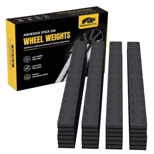 MIKKUPPA 1oz Adhesive Stick on Wheel Weights Black, 144oz/Box - color: Black, size: 144 PCS