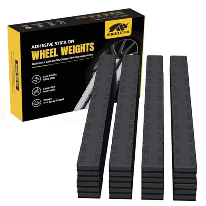 MIKKUPPA 1oz Adhesive Stick on Wheel Weights Black, 144oz/Box - color: Black, size: 144 PCS