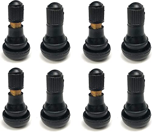 BLACKHORSE-RACING 25 Pack TR412 Rubber Tire Snap-in Short Valve Stem - size: TR412-25pcs