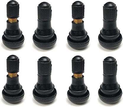 BLACKHORSE-RACING 25 Pack TR412 Rubber Tire Snap-in Short Valve Stem - size: TR412-25pcs