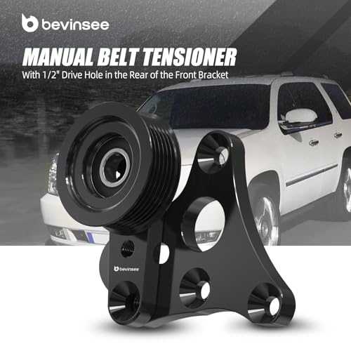 Bevinsee LS Truck Manual Belt Tensioner with Pulley for LSX 4.8L 5.3L