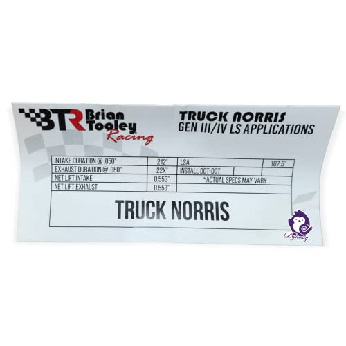 BTR Truck Norris Camshaft Kit with Springs Seals and Pushrods for Gen 3/4 LS 4.8 5.3 5.7 6.0 6.2 LS1 Vortec