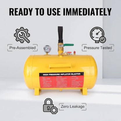 5 Gallon Air Tire Bead Seater Blaster Tool Seating Tire Inflator Car Truck ATV Tank Heavy Duty(US Stock) - color: Yellow (5 Gallon )