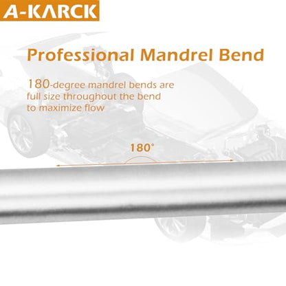 A-KARCK Straight Exhaust Pipe 2.25" OD, Mild Steel 40" Long Mandrel Exhaust Tube, Custom Your Own Exhaust System - size: 2.25", style: 40 INCH