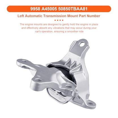 Engine Motor Mount Compatible with Honda Ciciv 2016-2021 L4 2.0L,Replacement for A45004 A45005 A45006 - size: 16-21 Honda Ciciv L4 2.0L